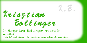 krisztian bollinger business card